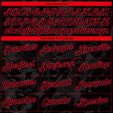 Custom Black-Fire Red 3D Pattern Geometric Star Smoke Effect Performance T-Shirt