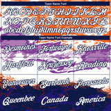 Custom Orange White Purple-Navy Distressed Abstract Paint Stroke Performance T-Shirt