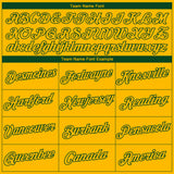 Custom Gold-Green Gradient Spray Speckle Performance T-Shirt