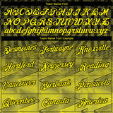 Custom Black-Light Yellow Gradient Geometric Sportswear Performance T-Shirt