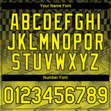 Custom Black-Light Yellow Gradient Geometric Sportswear Performance T-Shirt