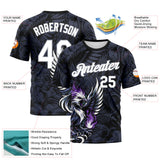 Custom Black White-Gray Animal Eagle Mascot Performance T-Shirt