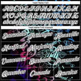 Custom Black White Blue Green-Red Street Graffiti Performance T-Shirt