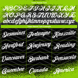 Custom Neon Green Black-White Gradient Speckle Geometric Sportswear Performance T-Shirt