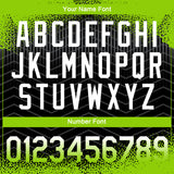 Custom Neon Green Black-White Gradient Speckle Geometric Sportswear Performance T-Shirt