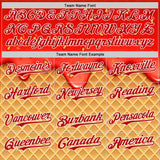 Custom Red Yellow-White Foodie Food Dessert Melting Cream Waffle Grid Authentic Baseball Jersey