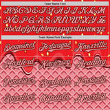 Custom Red Medium Pink-Brown Foodie Food Dessert Melting Cream Waffle Grid Authentic Baseball Jersey