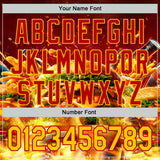 Custom Red-Yellow Foodie Fast Food Burger Authentic Baseball Jersey