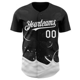 Custom Black-White Foodie Food Cookies And Milk Authentic Baseball Jersey