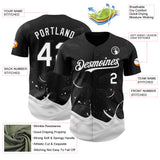 Custom Black-White Foodie Food Cookies And Milk Authentic Baseball Jersey