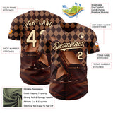 Custom Brown-Cream Foodie Food Dessert Chocolate Authentic Baseball Jersey