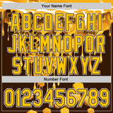 Custom Yellow Black Brown-White Foodie Food Honey Bee Authentic Baseball Jersey