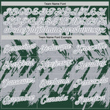 Custom Green Gray-White Torn Sharp Brush Stroke Splatter Performance T-Shirt