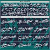 Custom Teal Navy-White Torn Sharp Brush Stroke Splatter Performance T-Shirt