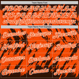 Custom Brown Orange-White Torn Sharp Brush Stroke Splatter Performance T-Shirt