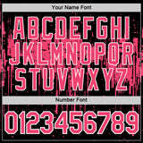 Custom Black Neon Pink-White Dripping Splatter Paint Performance T-Shirt