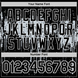 Custom Black Silver-White Dripping Splatter Paint Performance T-Shirt