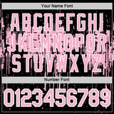 Custom Black Light Pink-White Dripping Splatter Paint Performance T-Shirt