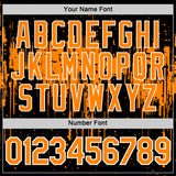 Custom Black Bay Orange-White Dripping Splatter Paint Performance T-Shirt