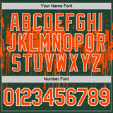 Custom Green Orange-White Dripping Splatter Paint Performance T-Shirt