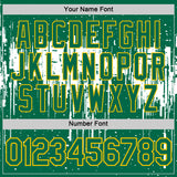 Custom Kelly Green White-Yellow Dripping Splatter Paint Performance T-Shirt