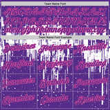 Custom Purple White-Pink Dripping Splatter Paint Performance T-Shirt