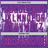 Custom Purple White-Pink Dripping Splatter Paint Performance T-Shirt