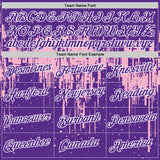 Custom Purple Light Pink-White Dripping Splatter Paint Performance T-Shirt