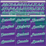 Custom Purple Teal-White Dripping Splatter Paint Performance T-Shirt