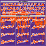 Custom Purple Orange-White Dripping Splatter Paint Performance T-Shirt