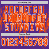 Custom Purple Orange-White Dripping Splatter Paint Performance T-Shirt