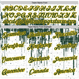 Custom White Green-Yellow Dripping Splatter Paint Performance T-Shirt