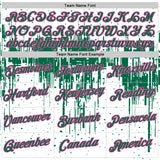 Custom White Kelly Green-Pink Dripping Splatter Paint Performance T-Shirt