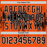 Custom Orange Black-White Dripping Splatter Paint Performance T-Shirt
