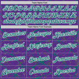 Custom Purple Teal Gray-White Abstract Network Crackle Performance T-Shirt
