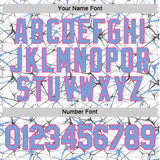 Custom White Powder Blue Gray-Pink Abstract Network Crackle Performance T-Shirt