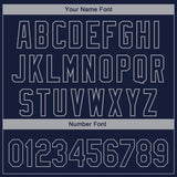 Custom Navy Gray 3D New York City Edition Fade Fashion Authentic Baseball Jersey