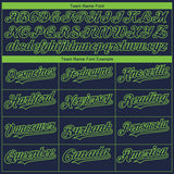 Custom Navy Neon Green 3D Seattle City Edition Fade Fashion Authentic Baseball Jersey