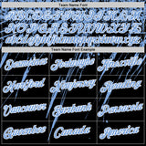 Custom Black Powder Blue-White Distressed Scratch Brush Stroke Performance T-Shirt
