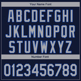 Custom Navy Gray-Thunder Blue 3D Dallas City Edition Fade Fashion Authentic Baseball Jersey