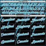 Custom Black Panther Blue-White Distressed Scratch Brush Stroke Performance T-Shirt