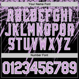 Custom Black Light Purple-White Distressed Scratch Brush Stroke Performance T-Shirt