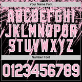 Custom Black Light Pink-White Distressed Scratch Brush Stroke Performance T-Shirt