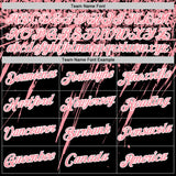 Custom Black Medium Pink-White Distressed Scratch Brush Stroke Performance T-Shirt