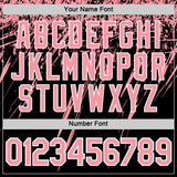 Custom Black Medium Pink-White Distressed Scratch Brush Stroke Performance T-Shirt