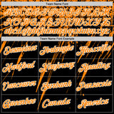 Custom Black Bay Orange-White Distressed Scratch Brush Stroke Performance T-Shirt