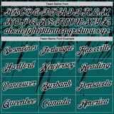 Custom Teal Black-White Distressed Scratch Brush Stroke Performance T-Shirt