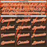 Custom Brown Orange-White Distressed Scratch Brush Stroke Performance T-Shirt