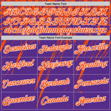 Custom Purple Orange-White Distressed Scratch Brush Stroke Performance T-Shirt
