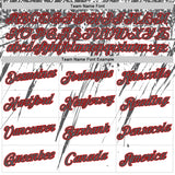 Custom White Steel Gray-Red Distressed Scratch Brush Stroke Performance T-Shirt